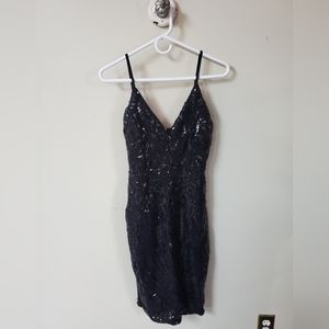 Revamped Black sequined dress